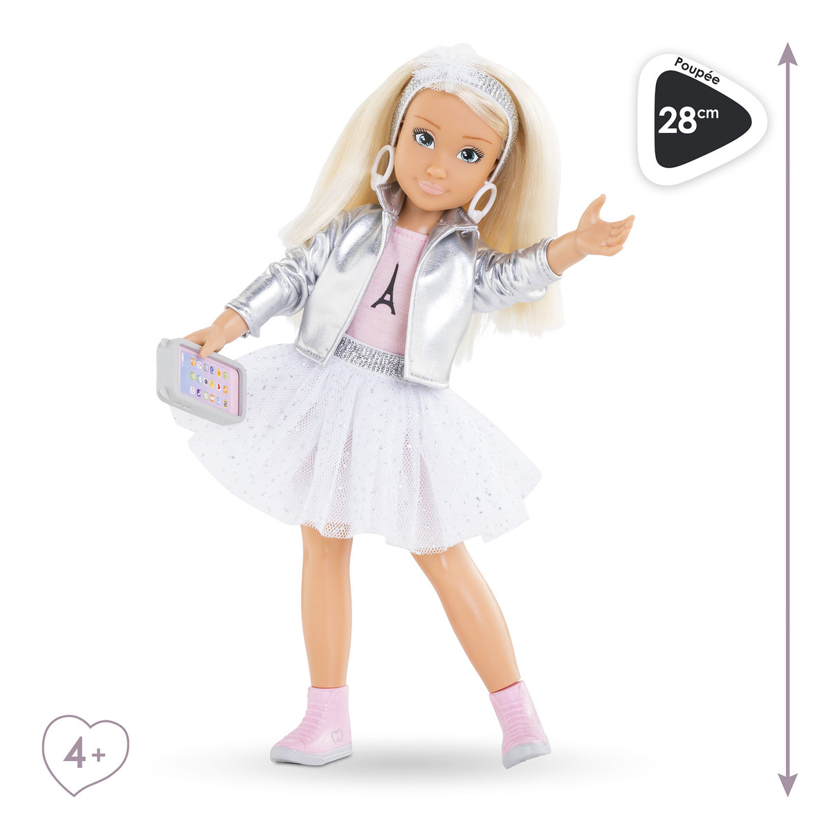 Poupée Mannequin - COROLLE - Valentine Fashion Week Paris - 28 cm - 4 accessoires - Senteur vanille - Des 4 ans