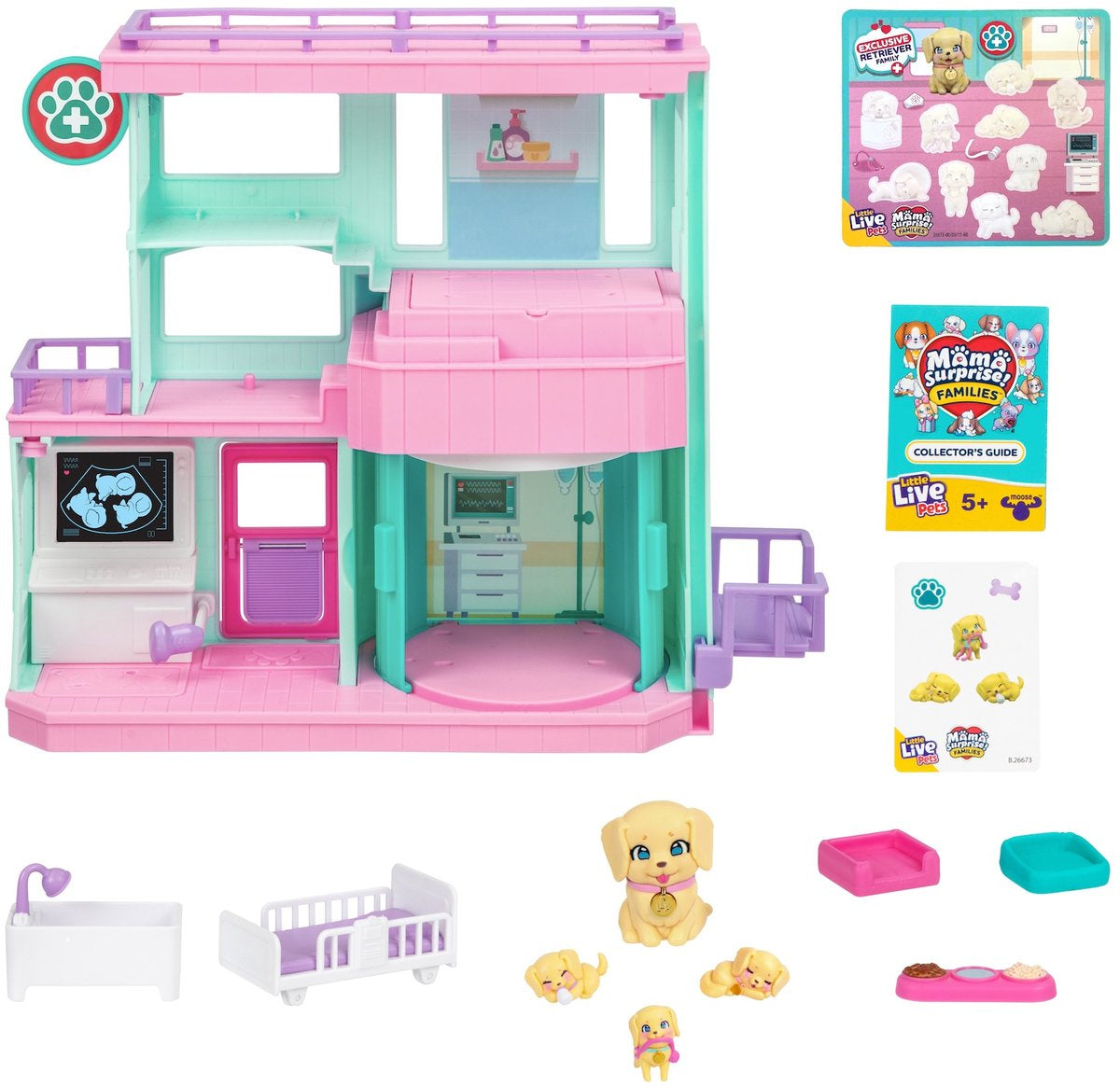 Clinique vétérinaire - LITTLE LIVE PETS - Mama Surprise - Accessoires inclus - Naissance magique
