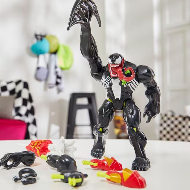 MixMashers Venom Deluxe, figurine 12 cm personnalisable a mélanger et combiner avec accessoires, Marvel, des 4 ans