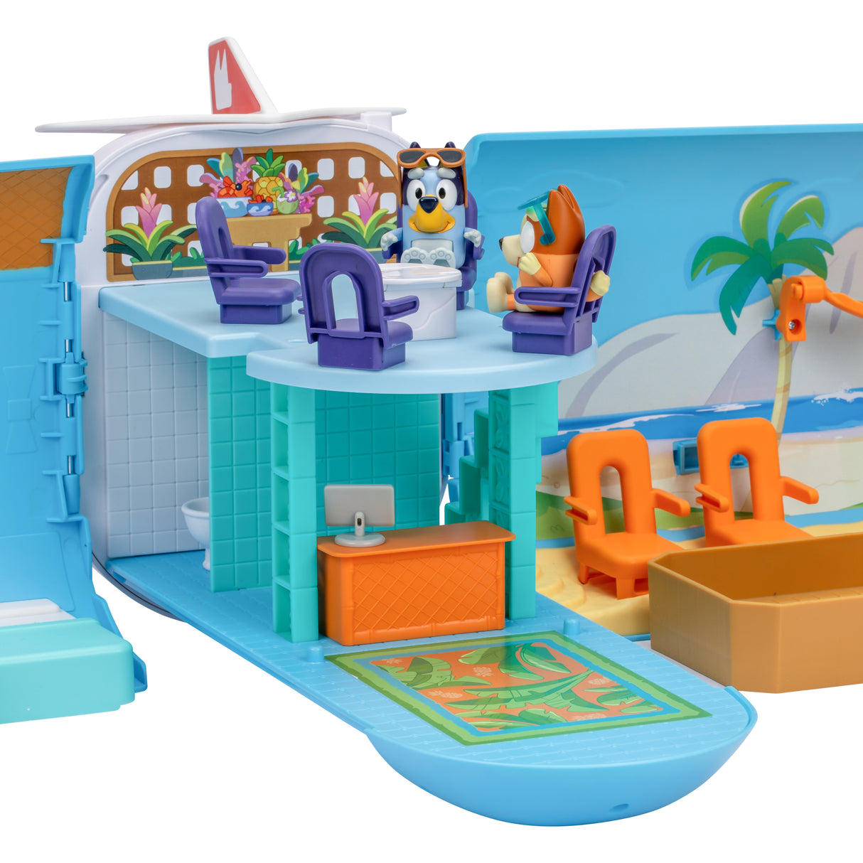 Avion de Bluey - BLUEY - Set de jeu transformable avec figurines et accessoires