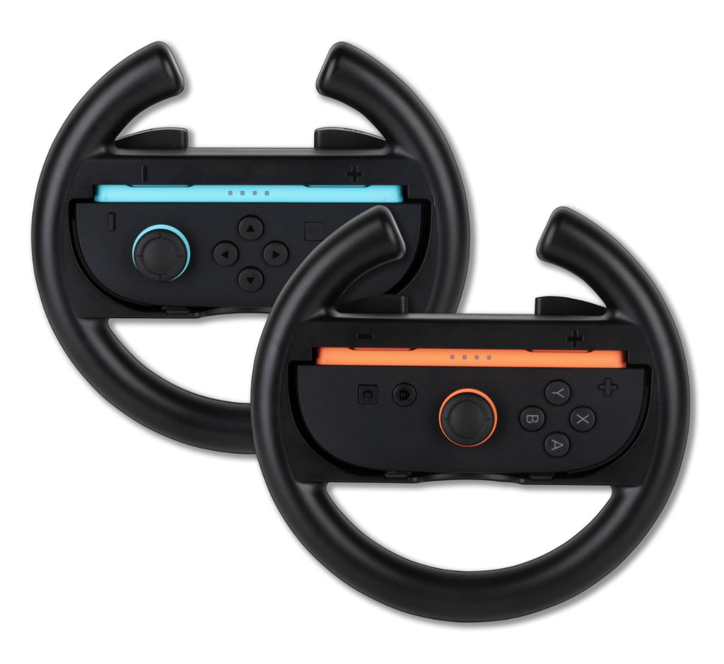 Paire de volants de course - Manettes Joy-Con Nintendo Switch 2 - Konix - Plastique - Noir