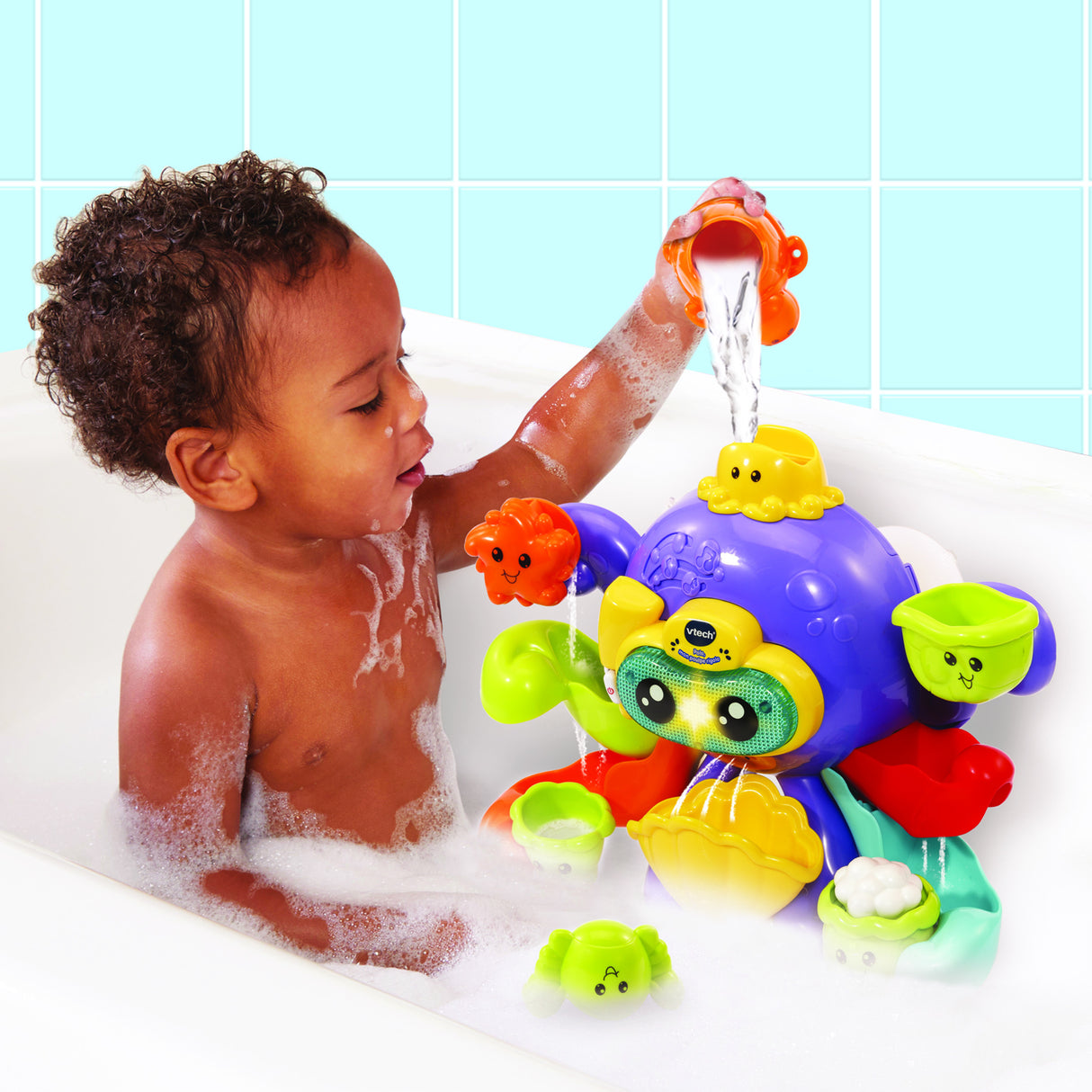 Jouet de Bain interactif VTECH BABY - Polo, Mon Poulpe Rigolo - Multicolore - Pour Bébé de 1 a 5 ans