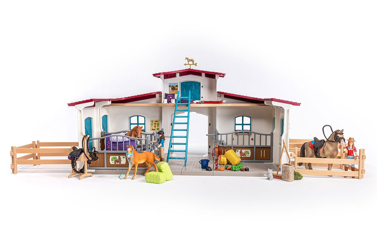 Centre équestre modulable de Lakeside pour chevaux, coffret figurines avec 115 éléments, Schleich 42567 Horse Club