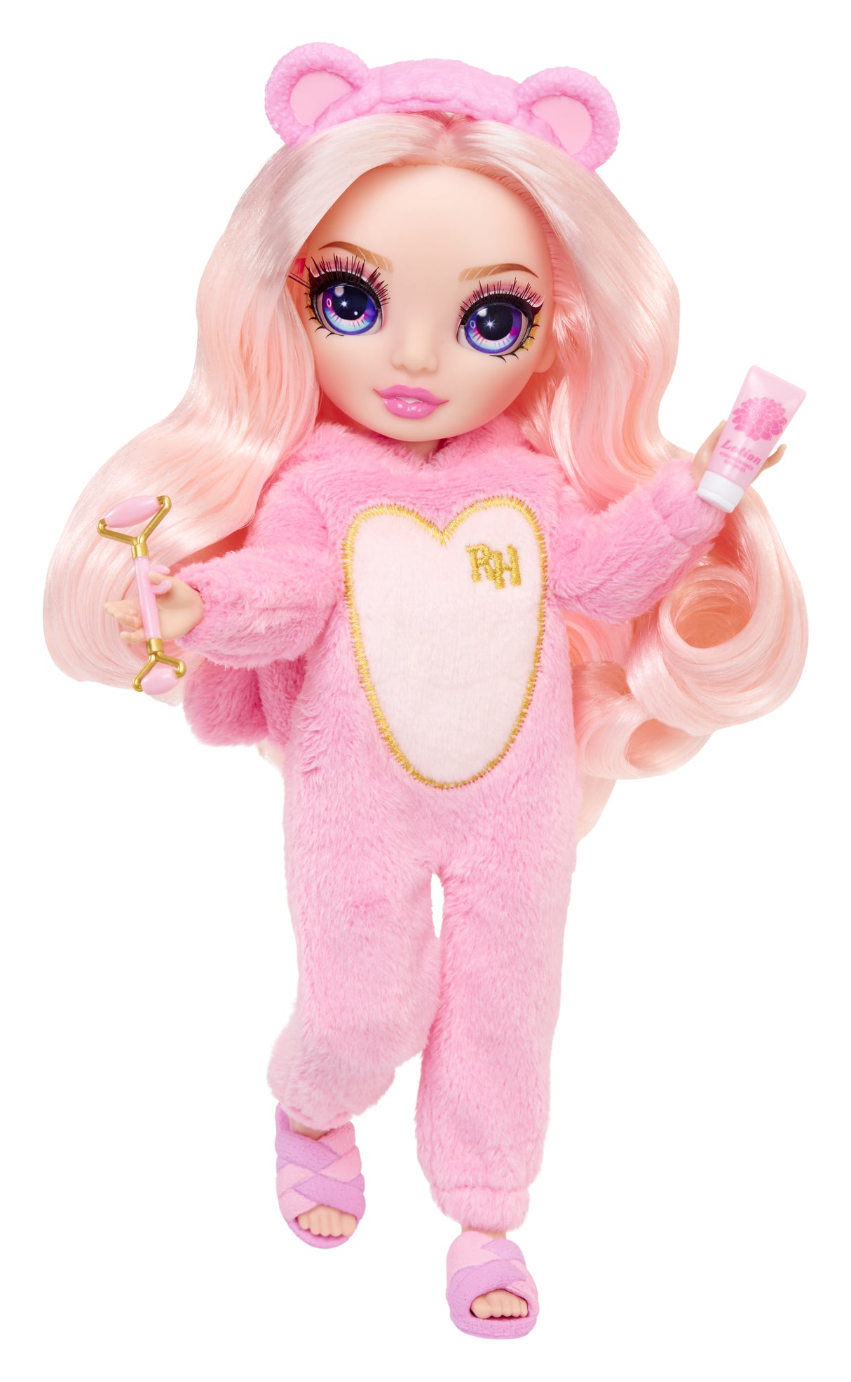 Junior High Pyjama Party - Poupée mannequin articulée 22cm - Bella (rose) - Nombreux accessoires - a partir de 4 ans