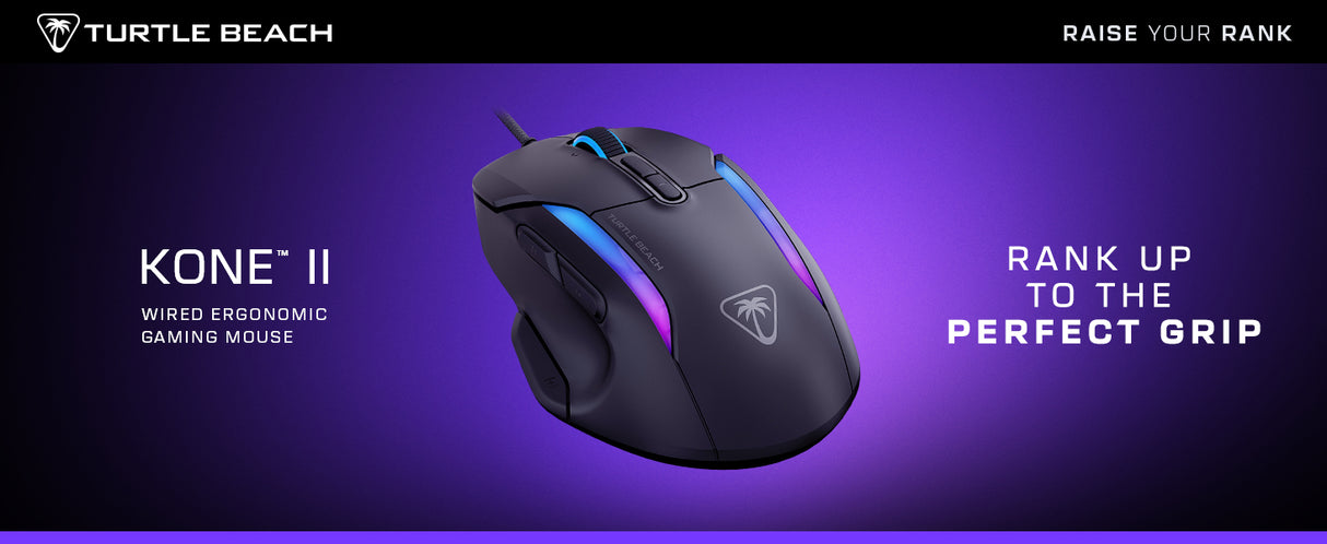 Souris gaming sans fil - Turtle Beach Kone™ II - Ultra légere - Noir, 26 000 DPI, 23 fonctions personnalisables