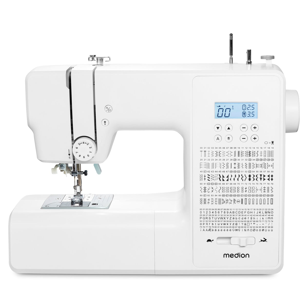 Machine a Coudre Numérique - MEDION - SD 36 - 38W - 270 Points - 700 tr/min - LED - Blanc
