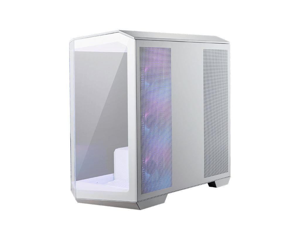 Boitier Mini Tour Micro ATX MSI Mag Pano M100R Project Zero RGB avec panneaux vitrés (Blanc)