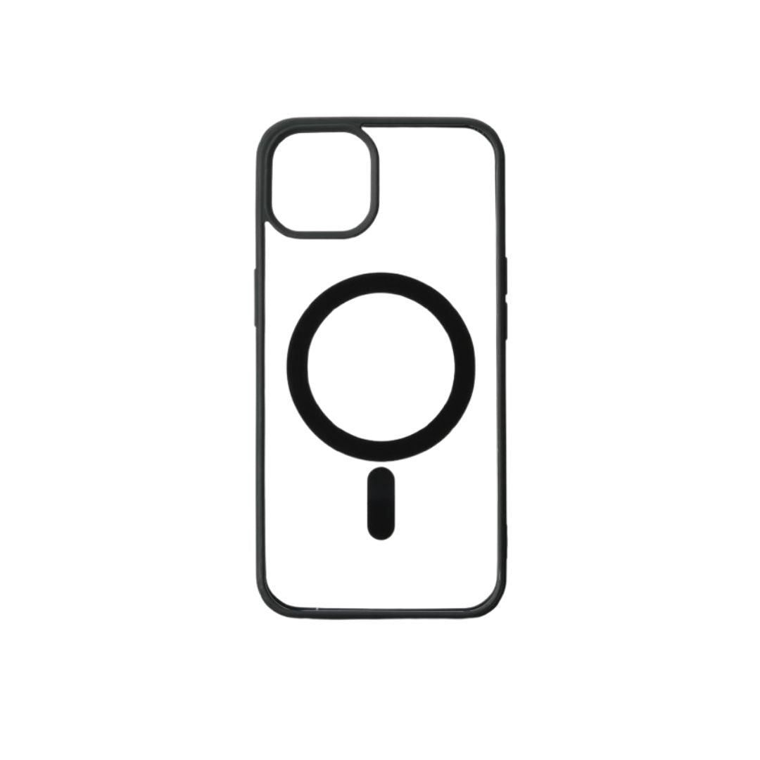 We Coque de protection RUBBER APPLE IPHONE 13 - Dos transparent contour mat noir