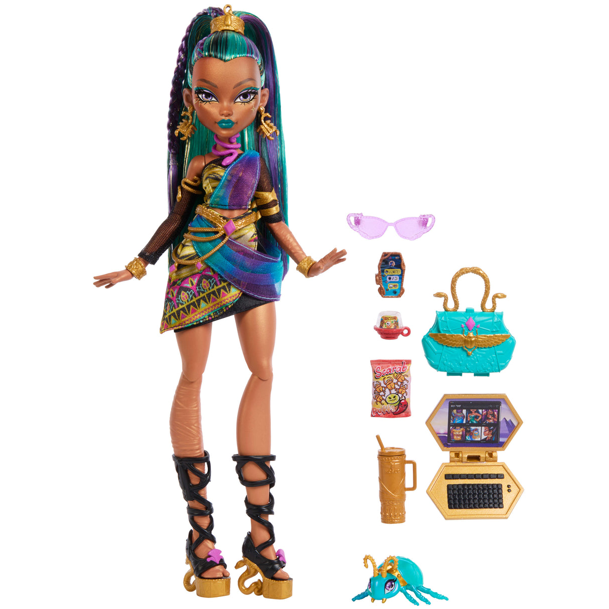 Monster High - Poupée Nefera De Nile - Avec Lavish et 7 accessoires - Monster High - JDR48