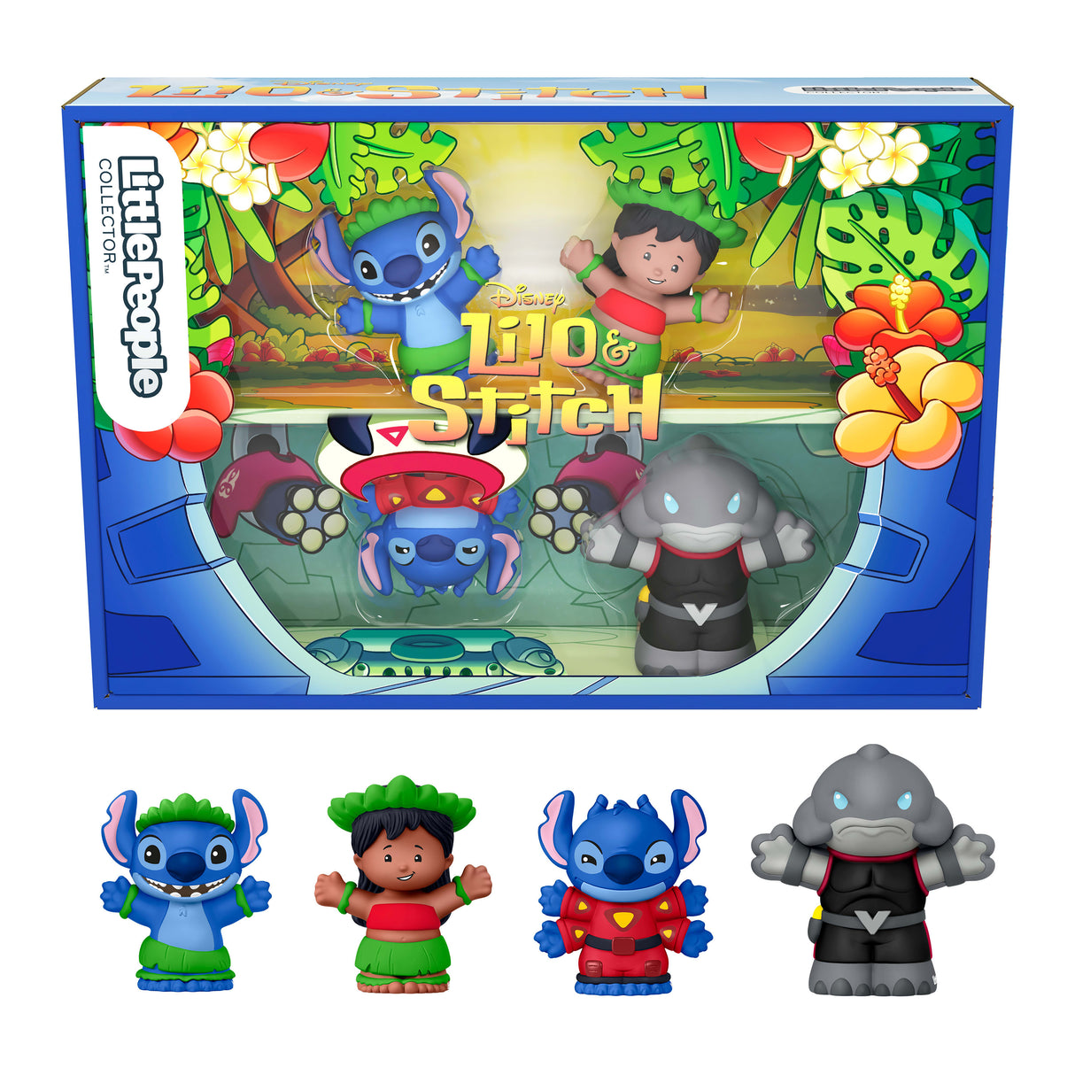 Figurines Lilo et Stitch, Little People, Coffret Disney 4 figurines, JFC77, Des 3 ans