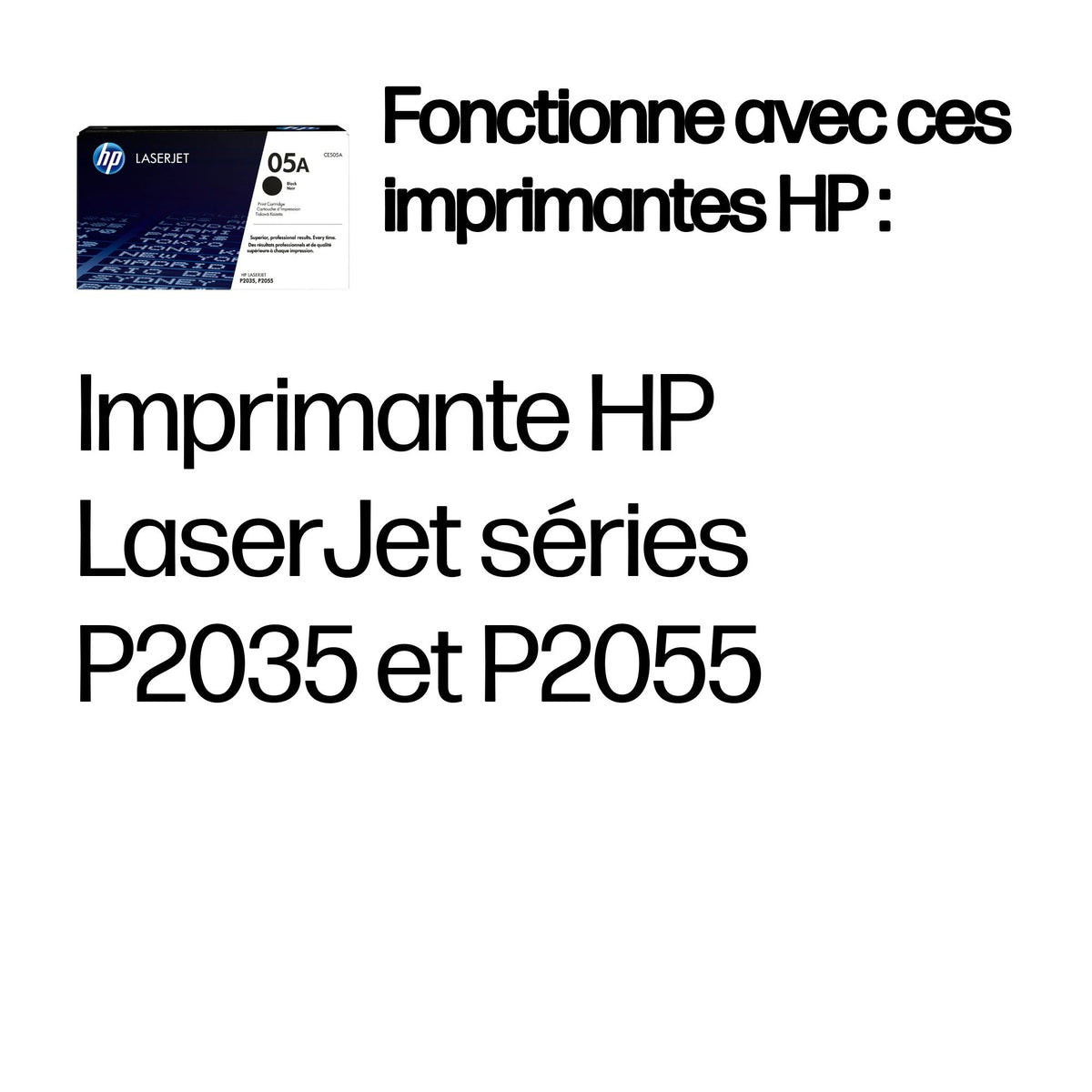 Cartouche de toner HP 05A (CE505A) noir pour imprimantes LaserJet P2035/P2055