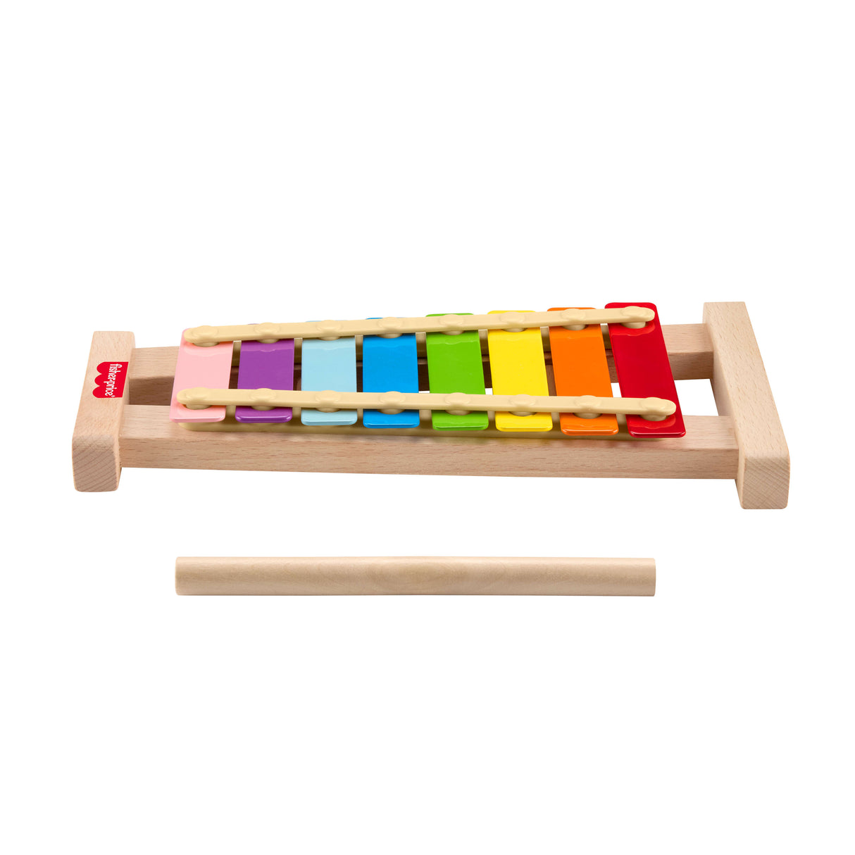 Fisher-Price-Xylophone en bois, instrument de musique avec 2 pieces HXV13
