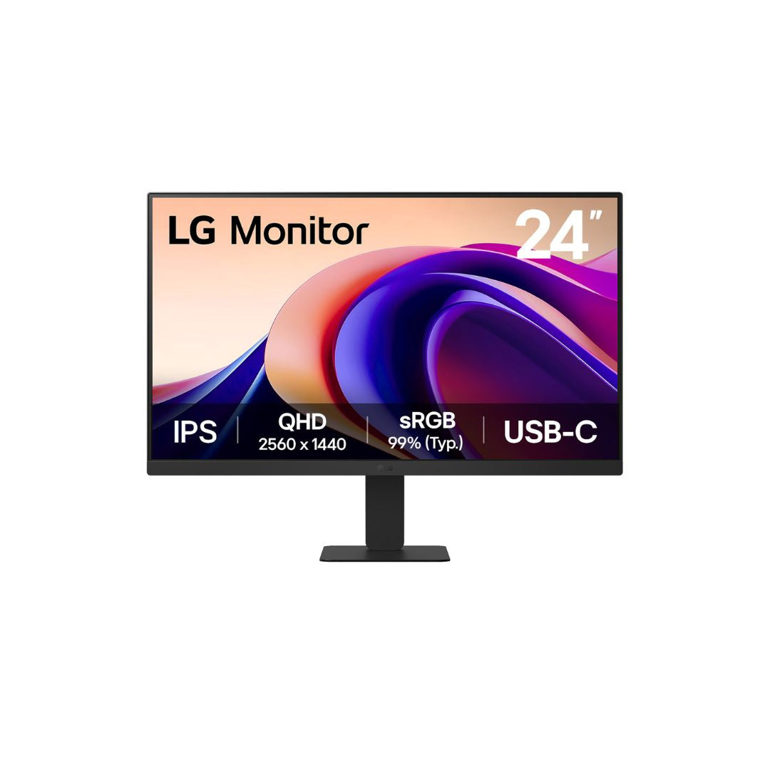 ECRAN LG 24 Noir IPS 16:9 5ms 2560x1440 100Hz 250cd/m2 HDR 10 HDMI USB Type-C