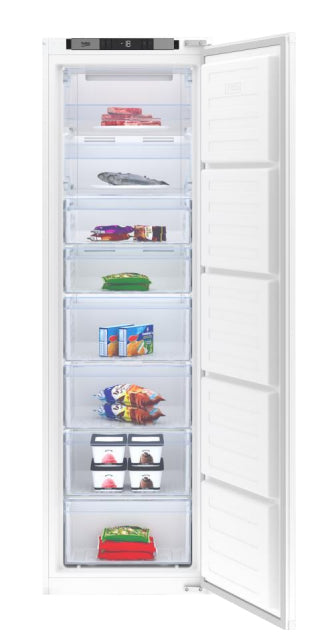 Congélateur armoire - BEKO - BFNA247E40SN - Intégrable - 6 tiroirs + 1 compartiment - 10 kg/24h - Classe E - 177,5x54x54,5