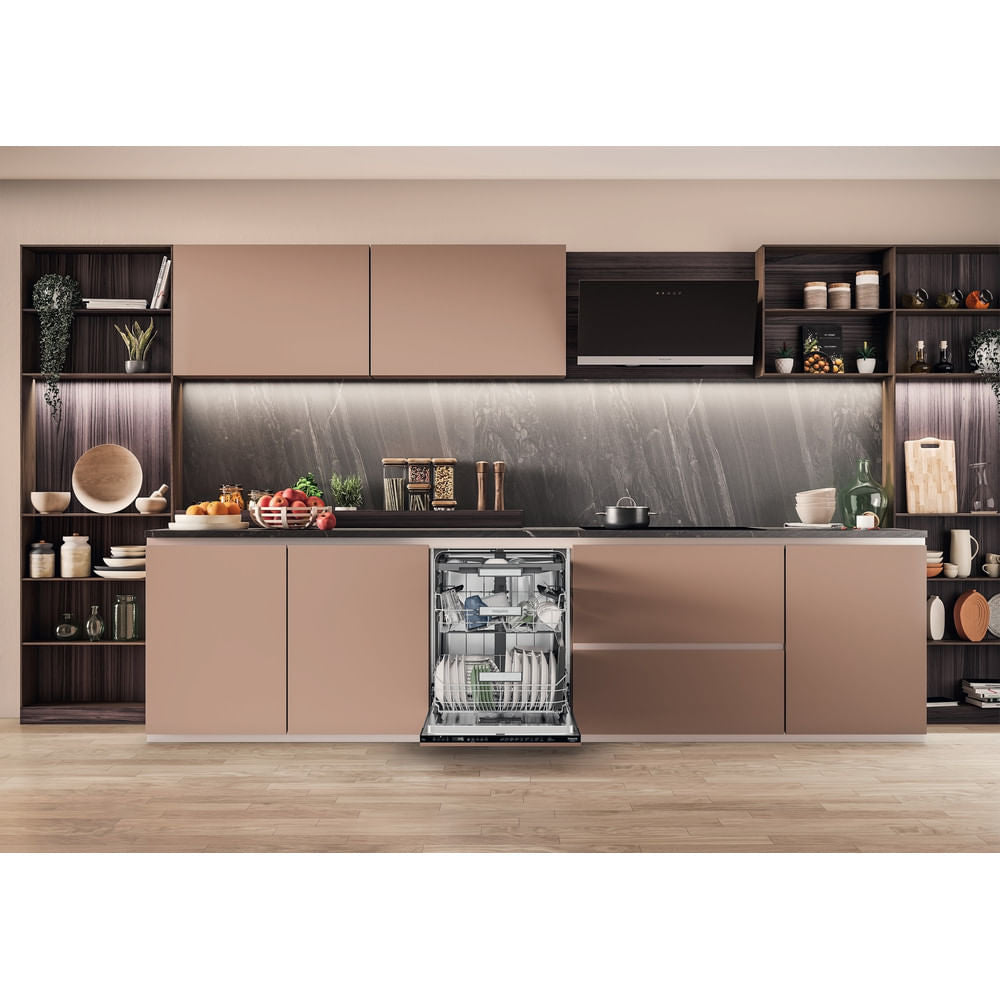 Lave-vaisselle tout encastrable HOTPOINT H7IHP40L - 15 couverts - 40 dB - Classe C - Maxi Space - tiroir a couverts