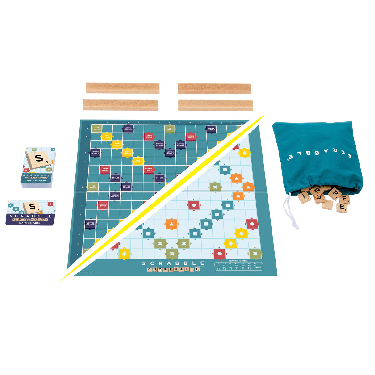 Scrabble classique - 2 en 1 - Mattel Games - JGR63