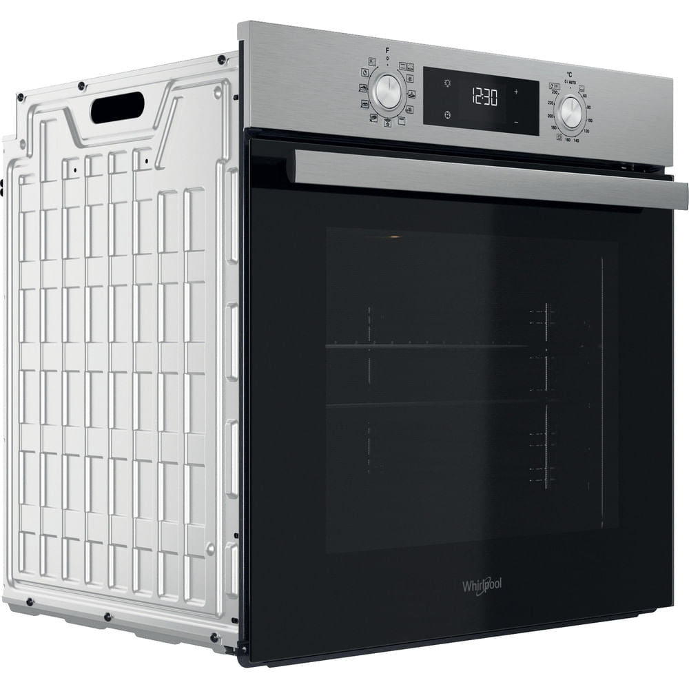 Four encastrable - Pyrolyse + Hydrolyse - Multifonction Chaleur pulsée - WHIRLPOOL - OMR58RU0SX - Inox - Porte froide