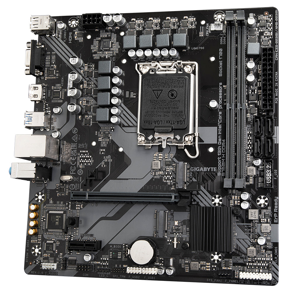 Carte mere - GIGABYTE - B760M H DDR4 - Format Micro-ATX - Chipset Intel B760 - DDR4