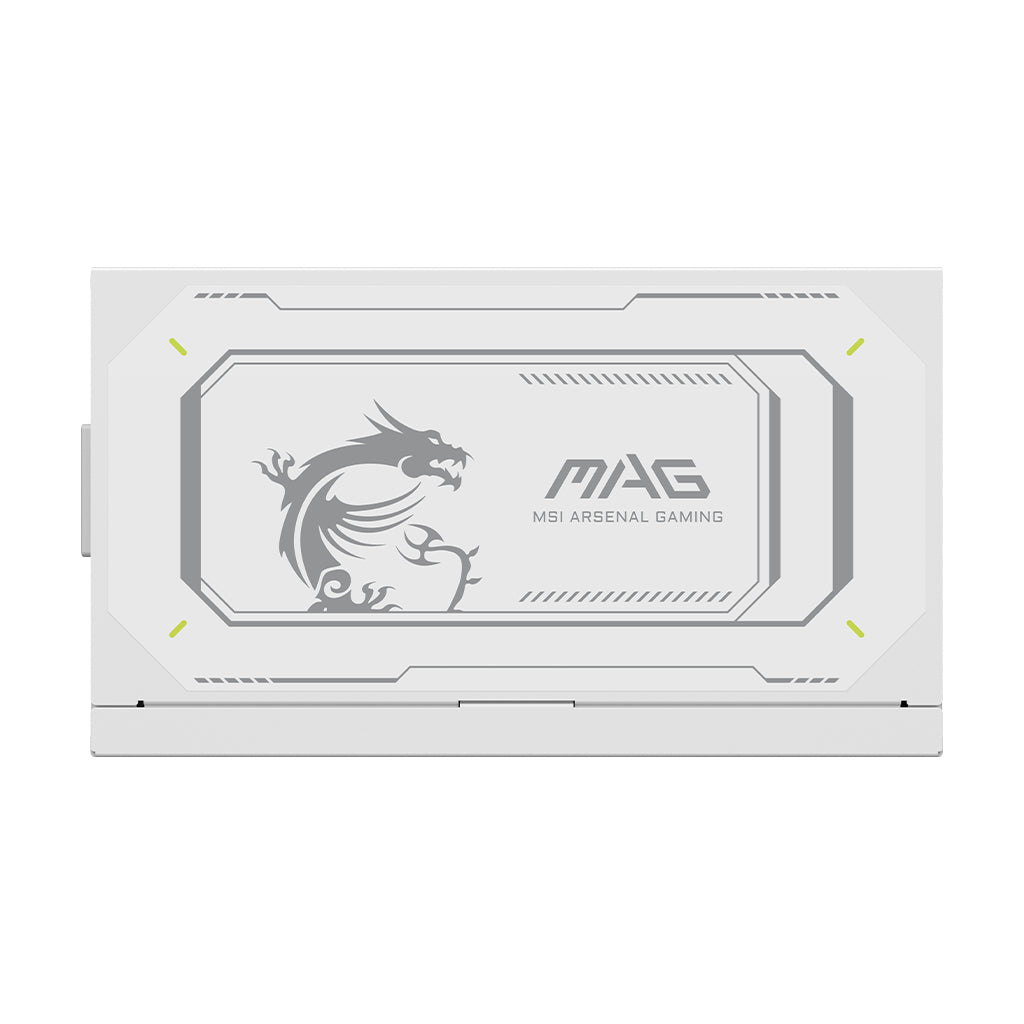 Bloc d'alimentation PC - MSI - MAG A1000GL - PCIe CEM 5.1 - 1000 W - Ventilateurs 135 mm - Blanc