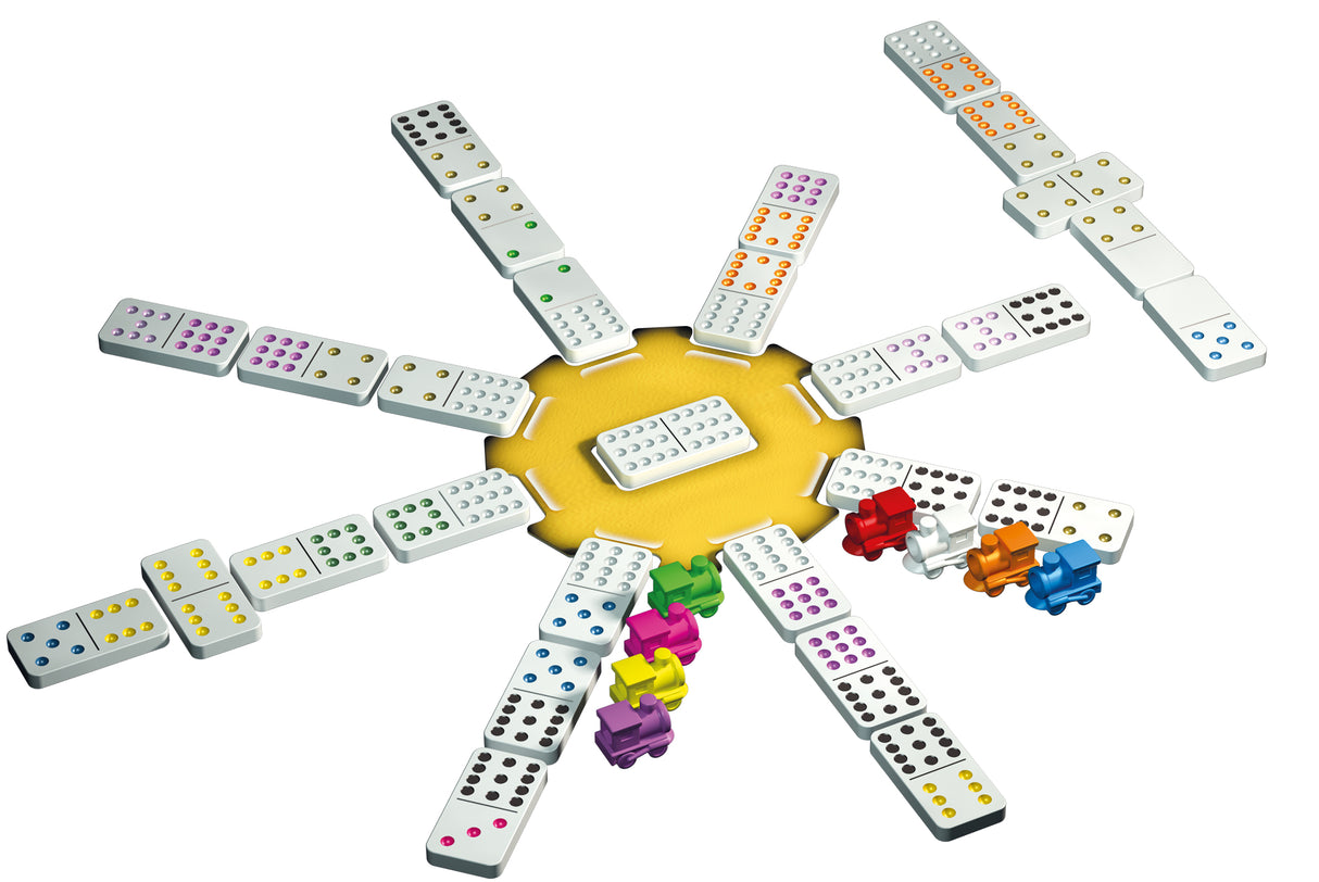 Jeu de dominos Mexican Train TACTIC - Boîte métal - Multicolore - 30 min - Adulte