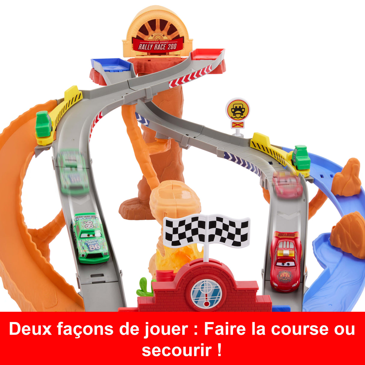 Cars - Piste de Course Rescue Road - Coffret de quatre véhicules - Disney Pixar Cars - JFL57
