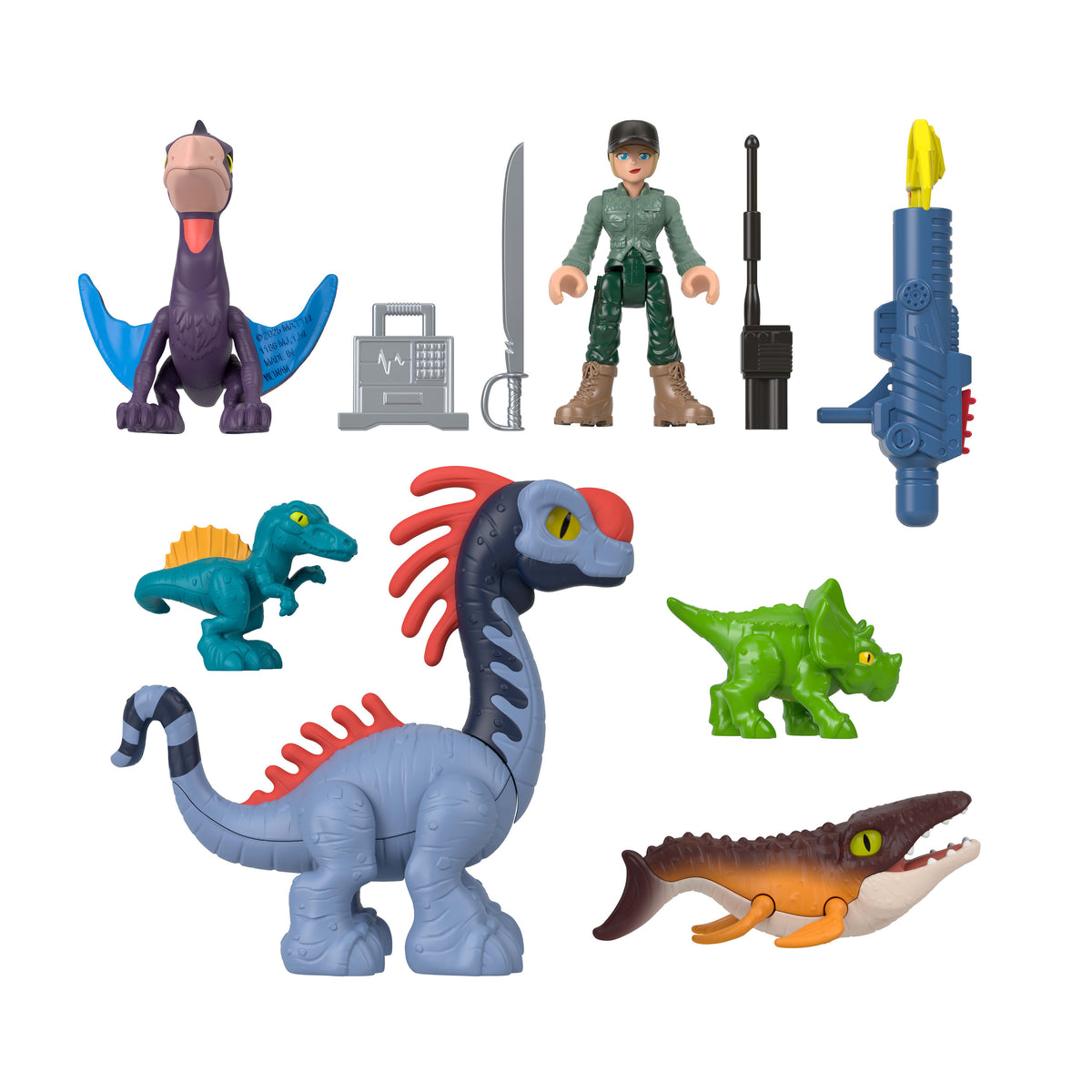 Fisher-Price Figurines Dinosaures Air, Mer, Terre - Jurassic World - Multipack Imaginext - Des 3 ans - JFR25