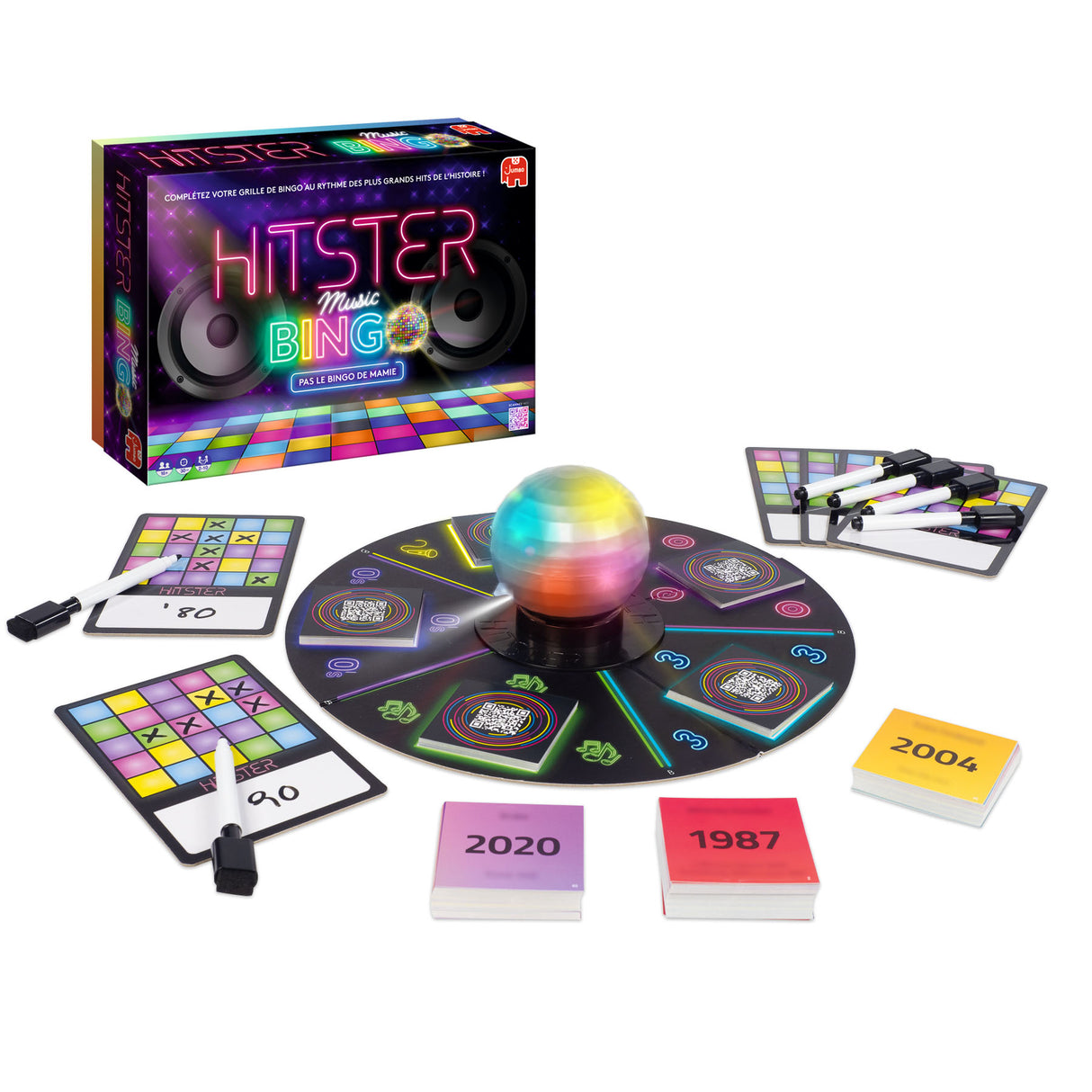 Hitster Bingo - Jeu de société - DUJARDIN - Revivez 100 ans de hits musicaux