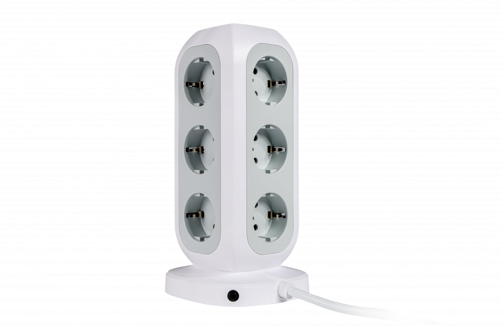 Multiprise Tour Verbatim 11 prises + 4 Ports USB-C/A 2m (Blanc)