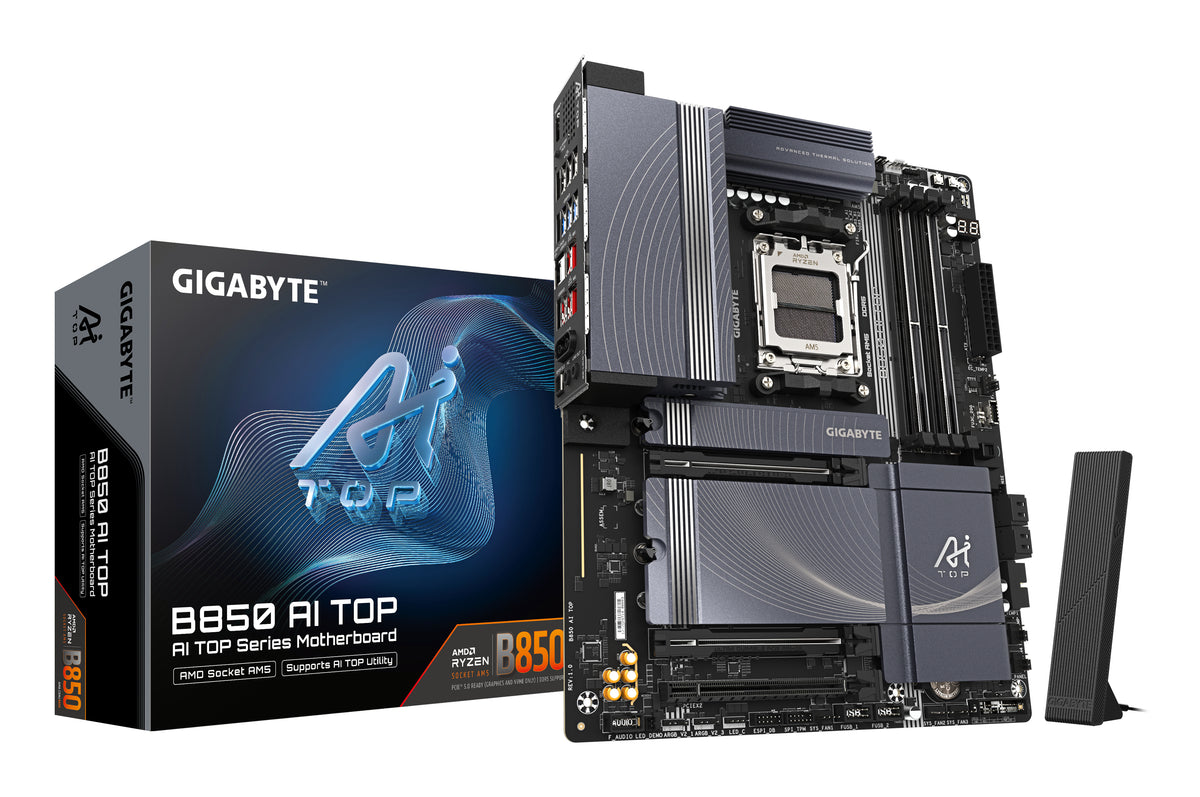 Carte mere - GIGABYTE - B850 AI TOP - Format ATX - Chipset AMD B850 - DDR5 & PCIe 5.0 - WiFi 7