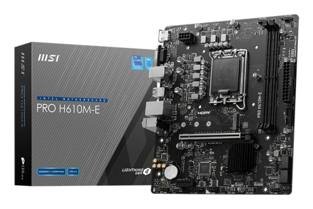 Carte Mére MSI Pro H610M-E DDR5 (Intel LGA 1700) Micro ATX