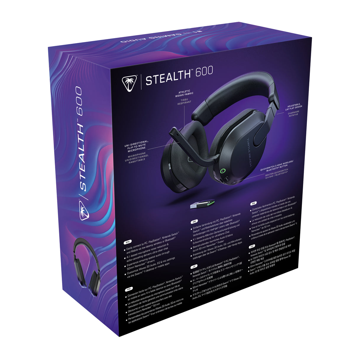 Casque de gaming multi-plateforme sans fil - TURTLE BEACH - Stealth™ 600 PC (Gen 3) - Noir