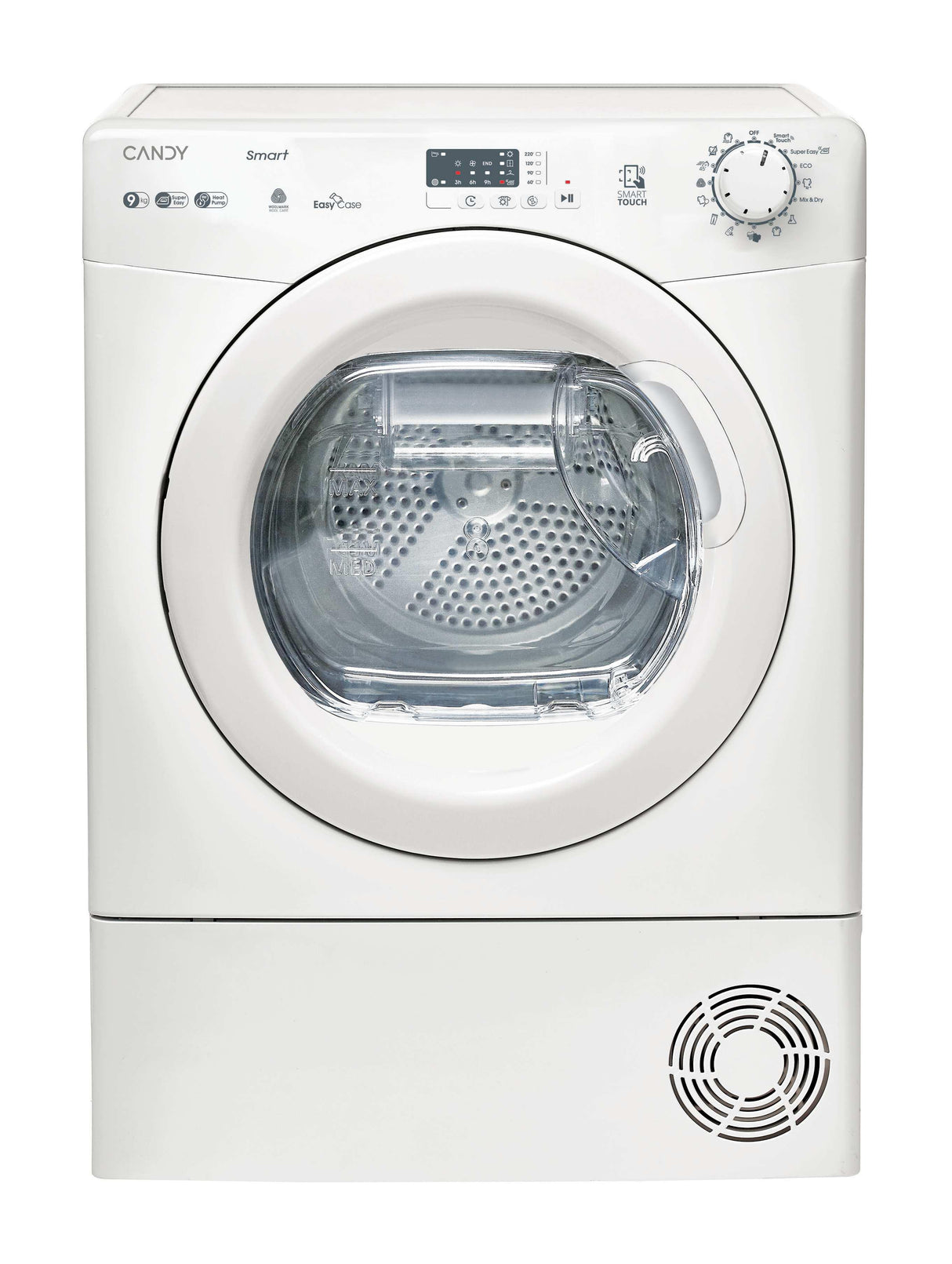 Seche-linge pompe a chaleur CANDY CS EH9N2LE-S Smart - 9 kg - Bac EasyCase - Classe D - Blanc