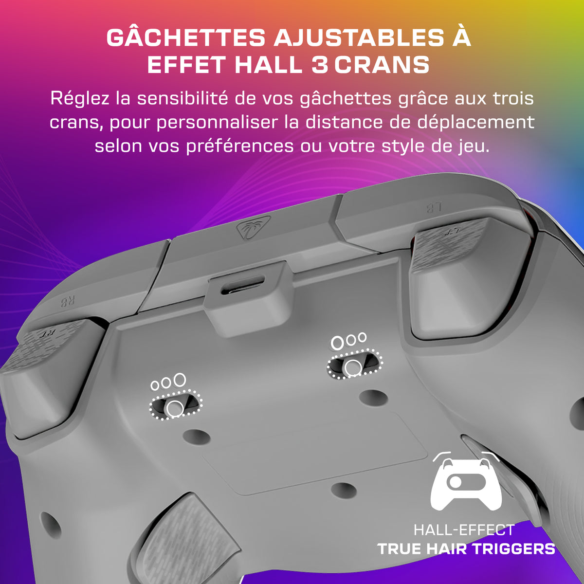TURTLE BEACH Manette de jeu - Xbox Series X|S, Xbox One et PC - Afterglow Wave - RGB Filaire Gris