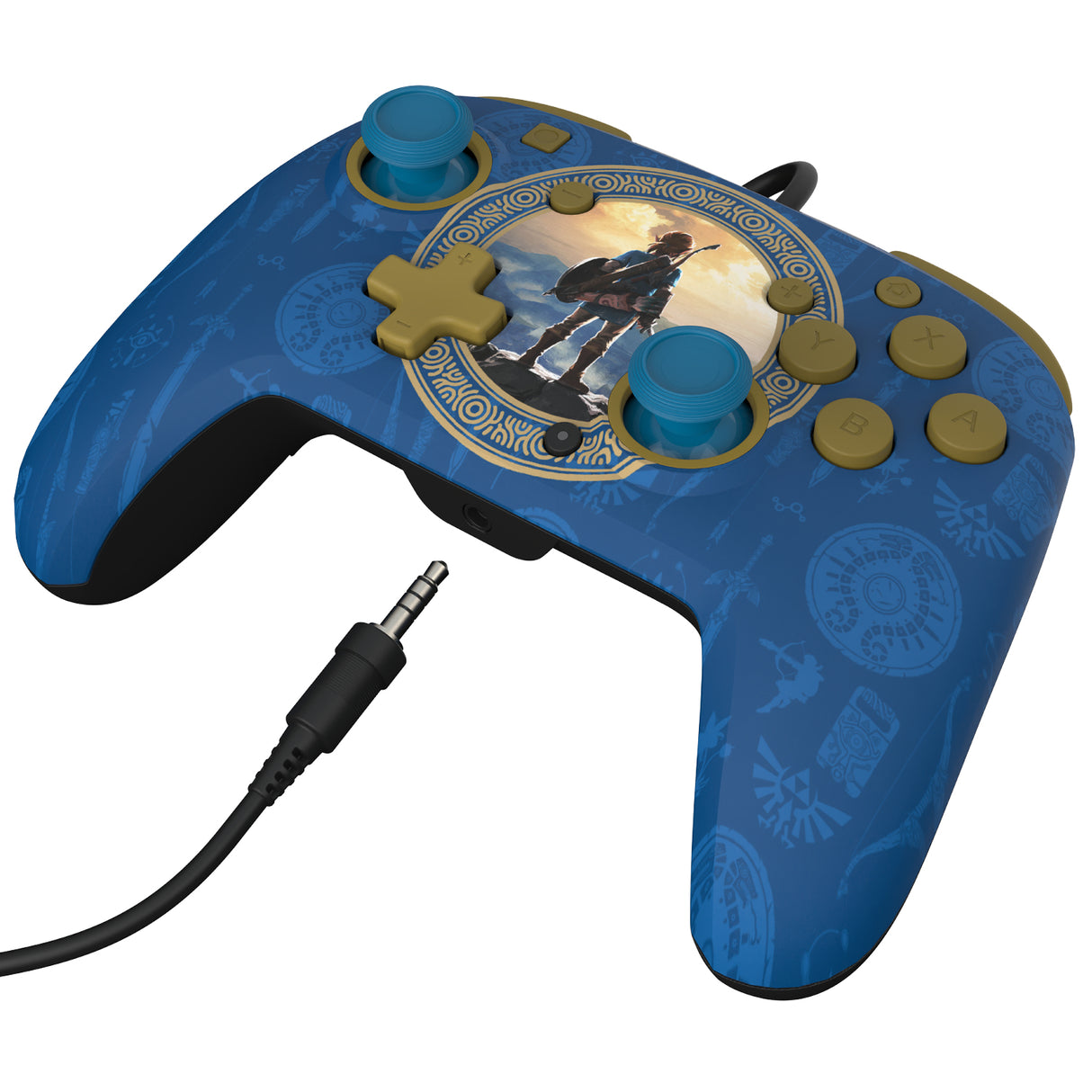 Manette de jeu - Nintendo - Zelda - Filaire - Série limitée - Bleu