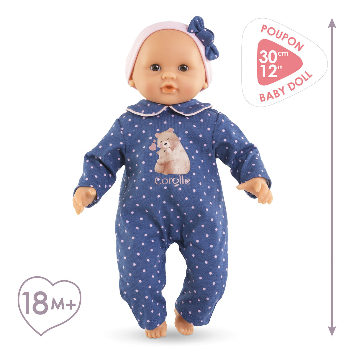 Poupon - COROLLE - Bébé Calin Capucine - Ourson - 30 cm - Des 18 mois
