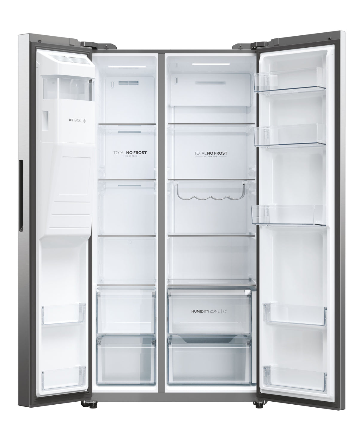 Réfrigérateur Américain - HAIER - HSW59F18EIMM - Classe E - 601 L - 36 dB - Platinium