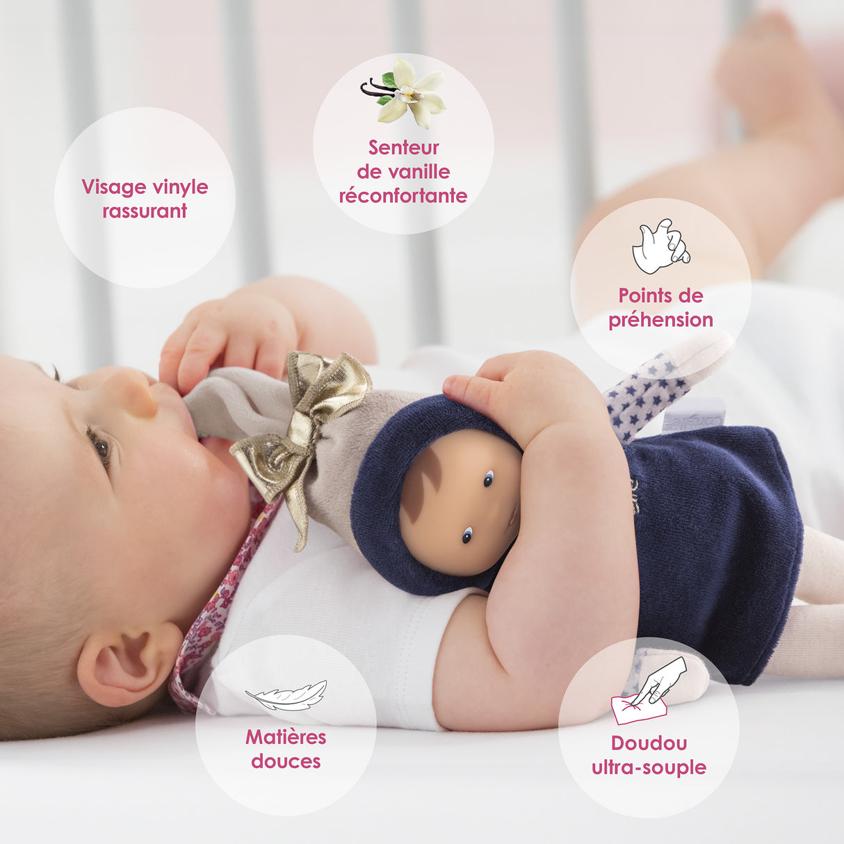 Mon Doudou COROLLE - Miss Marine Reves d'Etoiles - 25 cm - petite poupée - senteur de vanille - des la naissance
