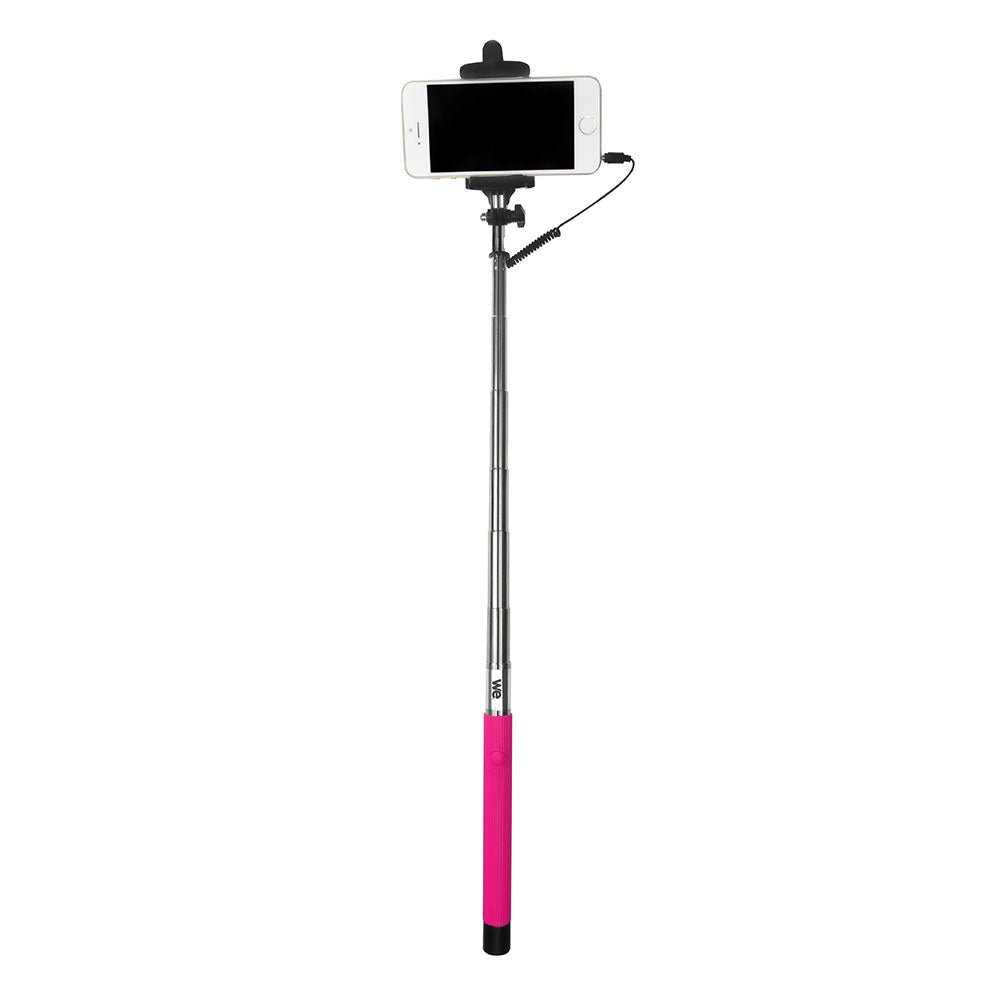 Bras Selfie fushia longueur: 22.5 à 100.5cm compatible IOS 4.0 / Android 3.0 Con