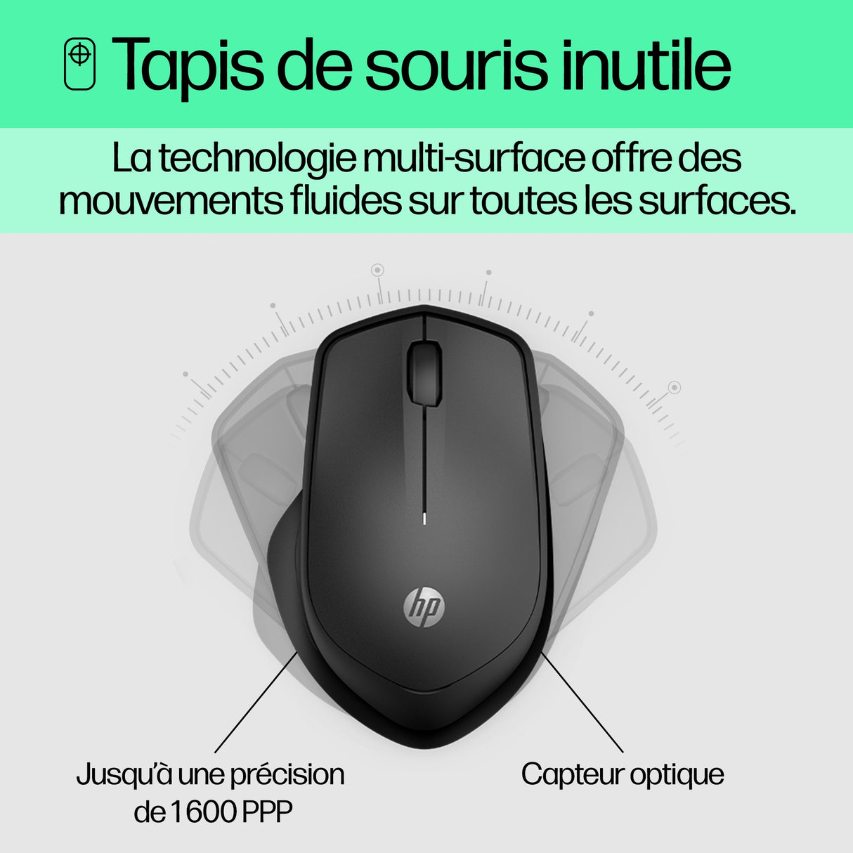 Souris sans fil HP Silent 280 (Noir)