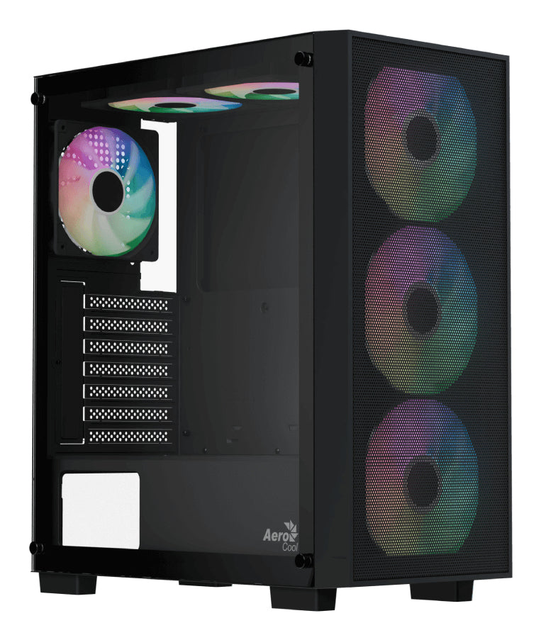 Boitier PC sans alimentation - AEROCOOL B509A Flow - ACCM-BD02063.11 - Moyen tour - Format ATX - Noir