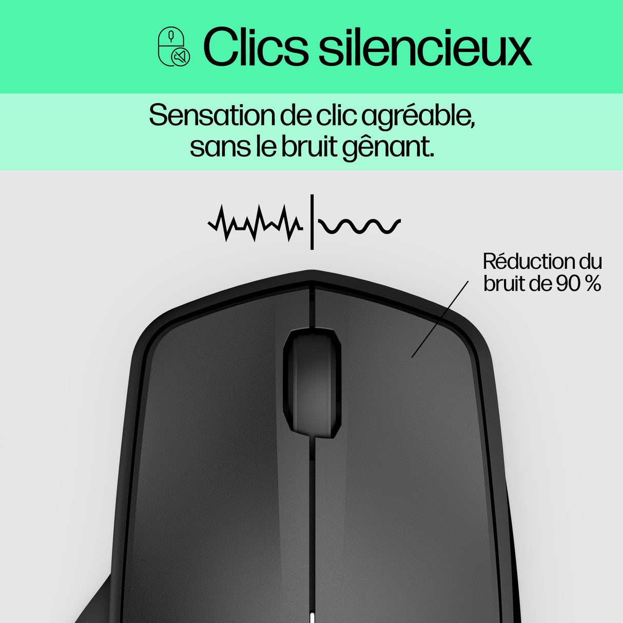 Souris sans fil HP Silent 280 (Noir)