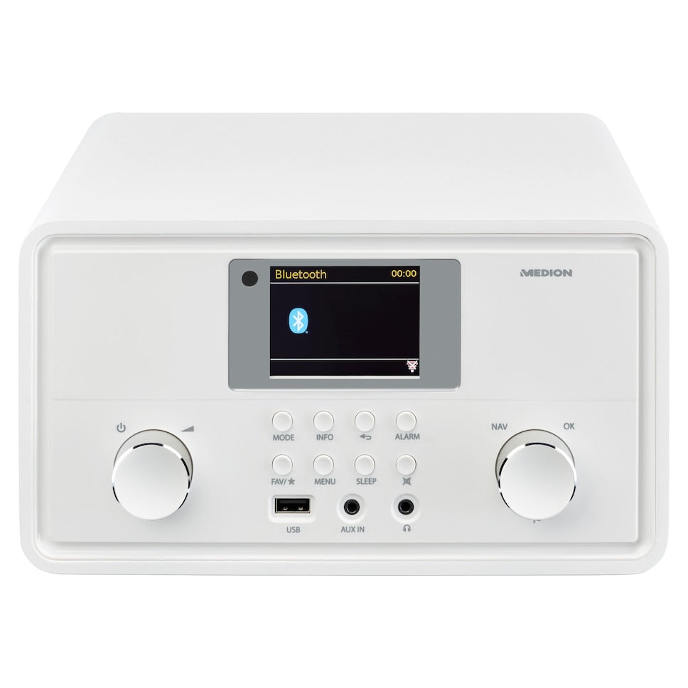 Radio Internet - MEDION - DAB - Bluetooth - 2x10W RMS - Blanc