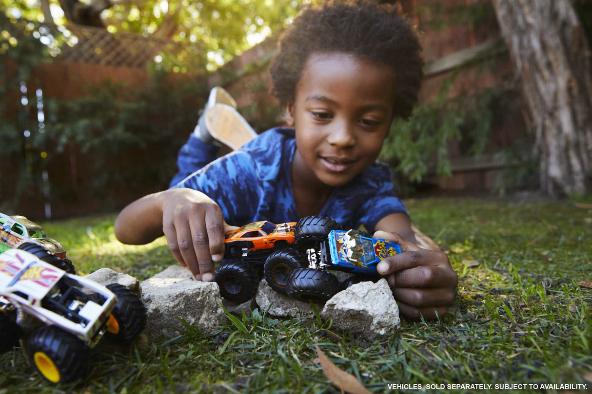Hot Wheels - Coffret 2 véhicules Monster Truck Double Démolition - Petites Voitures - 3 ans et + FYJ64