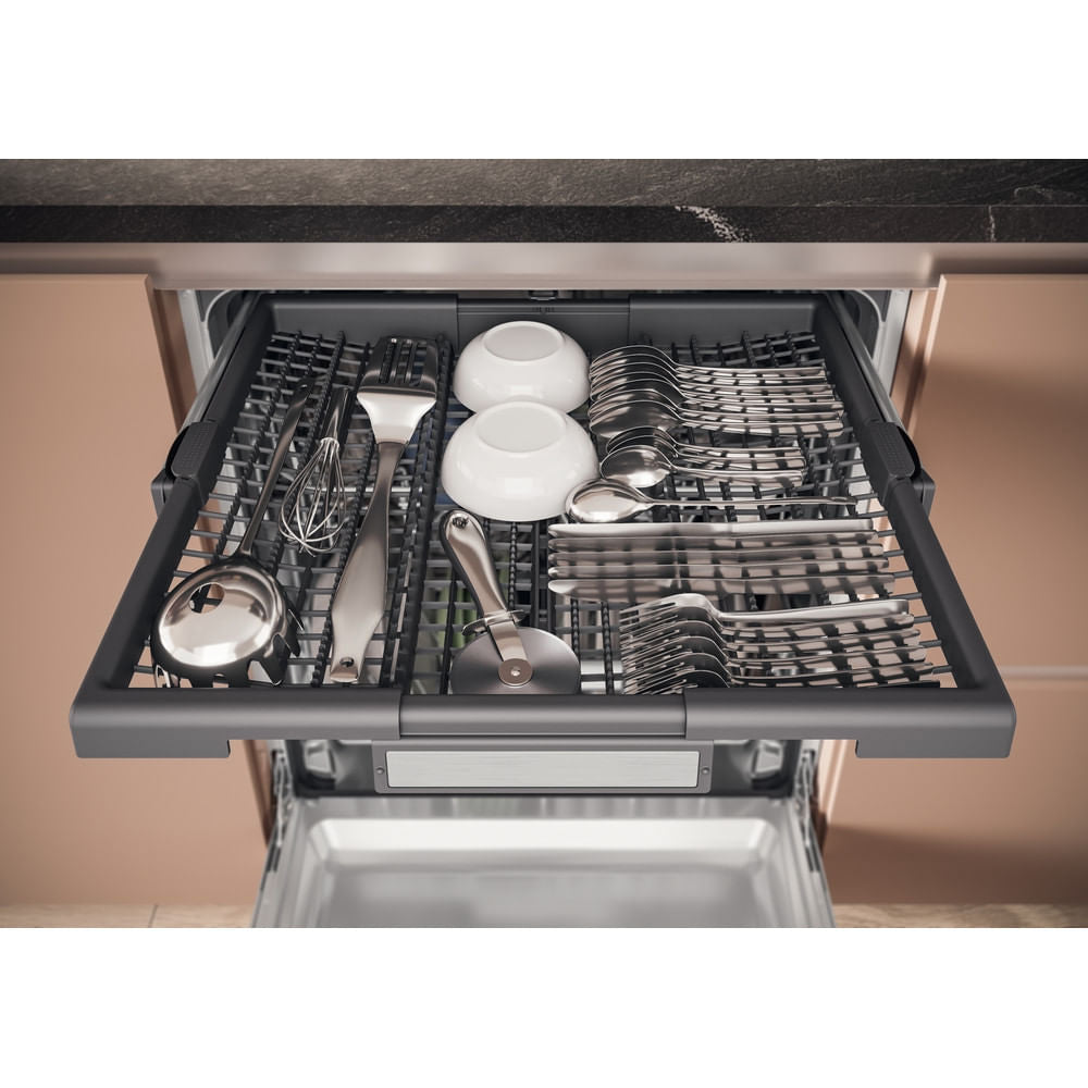 Lave-vaisselle tout encastrable HOTPOINT H7IHP40L - 15 couverts - 40 dB - Classe C - Maxi Space - tiroir a couverts