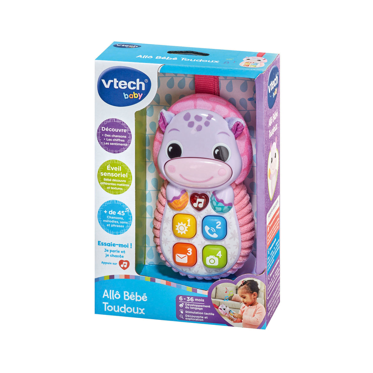 VTECH-ALLO BEBE TOUDOUX ROSE