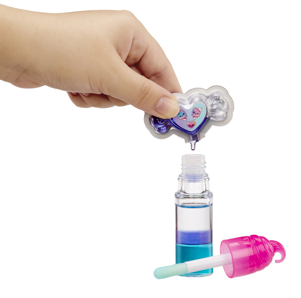 Yummiland Lip Gloss Doll - Color Change Combo- Stephie Snowcone