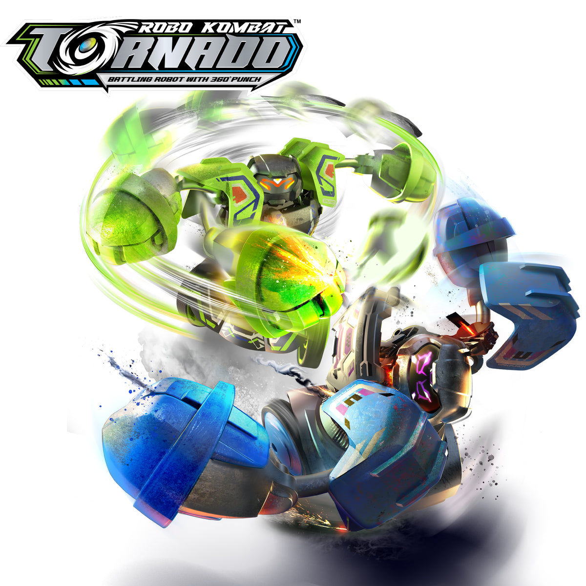 Robot radiocommandé 2.0 - YCOO - Robot Kombat Tornado - Combat 360° - LED & Sons - Pack 2 joueurs - Des 5 ans