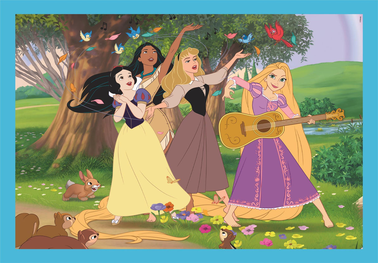 CLEMENTONI - Puzzle 4 en 1 - Disney Princess
