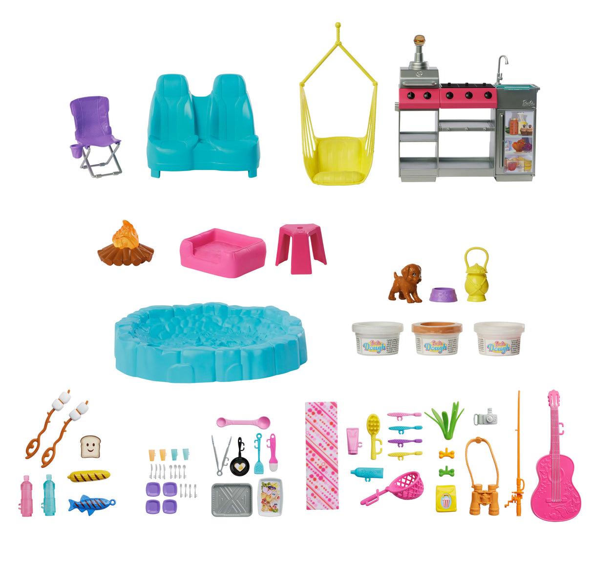 Barbie - Camping Car de Reve - plus de 60 accessoires - Barbie - HRJ78