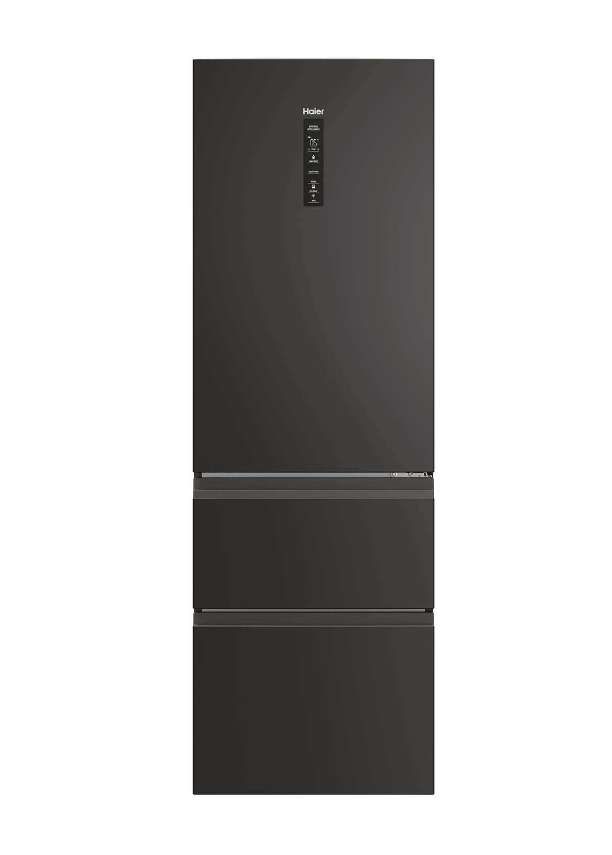 Réfrigérateur combiné - HAIER - 3D 60 Series 5 HTW5618ENPT - Classe E - 360 L - 185 x 59,5 x 66,7 cm - Noir